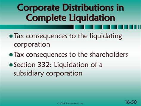 tax consequences of liquidating distributions